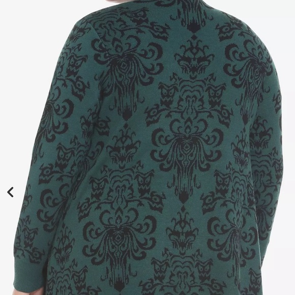 NWT Her Universe Disney The Haunted Mansion Wallpaper Open Cardigan Plus Size - Picture 3 of 6